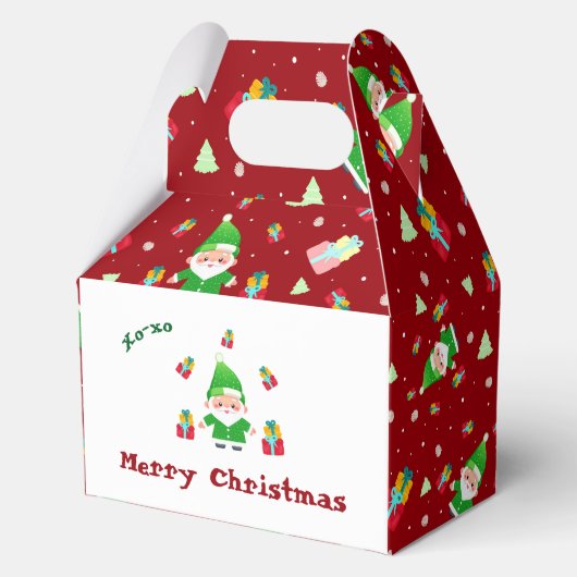Santa Clause-Muster Geschenkschachtel (Vorderseite)