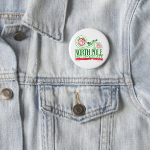 Santa Clause Nordpol Heiße Schokolade Button