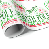 Santa Clause Nordpol Heiße Schokolade Geschenkpapier (Rolleneckpunkt)