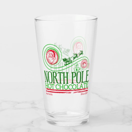 Santa Clause Nordpol Heiße Schokolade Glas (Rückseite)