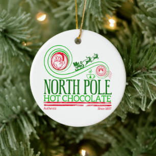 Santa Clause Nordpol Heiße Schokolade Keramik Ornament