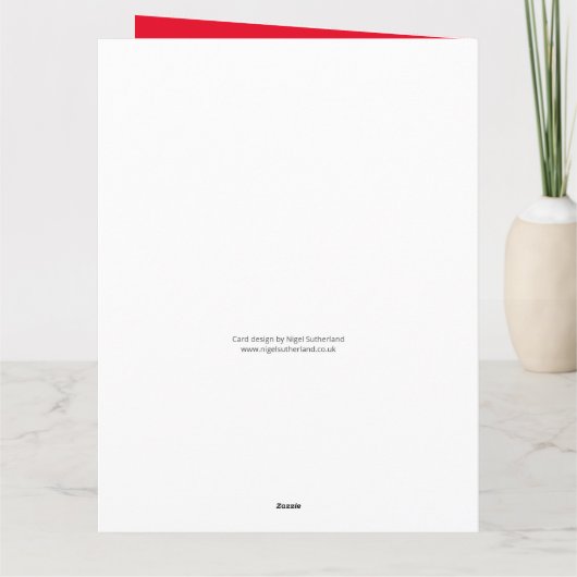 Santa Clause QR Code Design Funny Weihnachtskarte Karte (Rückseite)