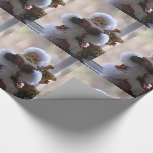 Santa Clause Reading Gift Wrap Geschenkpapier (Ecke)