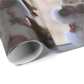 Santa Clause Reading Gift Wrap Geschenkpapier (Rolleneckpunkt)