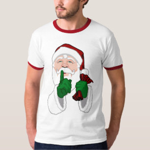 Santa Clause Ringer T - Shirt Festlich Shirt