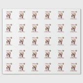 Santa Clause Rudolf der Rotnasen-Rentiere Geschenkpapier (Flach)