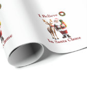 Santa Clause Rudolf der Rotnasen-Rentiere Geschenkpapier (Rolleneckpunkt)