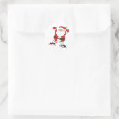 Santa Clause Runder Aufkleber (Tasche)