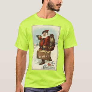 Santa Clause Suitcase Postkarte T-Shirt