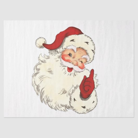 Santa Clause Vintag antikes Retro-Dekoupieren Seidenpapier (Vorderseite)