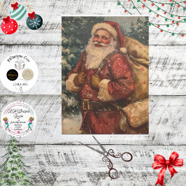 Santa Clause Vintag Decoupage Seidenpapier