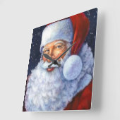 Santa Clause Wall Clock Quadratische Wanduhr (Winkel)