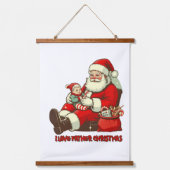 SANTA CLAUSE WALL TAPESTRY WANDTEPPICH MIT HOLZRAHMEN (Vorderseite)