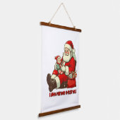 SANTA CLAUSE WALL TAPESTRY WANDTEPPICH MIT HOLZRAHMEN (Gewinkelt)