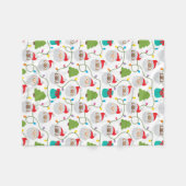 Santa Clauses Muster Fleecedecke (Vorderseite (Horizontal))