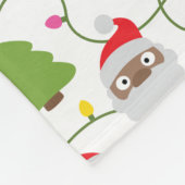 Santa Clauses Muster Fleecedecke (Ecke)