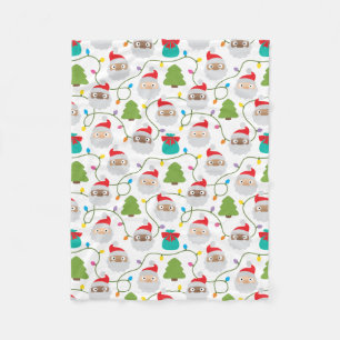 Santa Clauses Muster Fleecedecke
