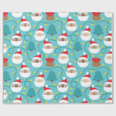 Santa Clauses Muster Geschenkpapier (Flach)