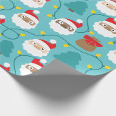Santa Clauses Muster Geschenkpapier (Ecke)