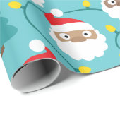 Santa Clauses Muster Geschenkpapier (Rolleneckpunkt)