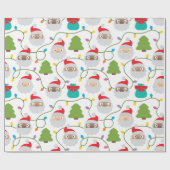 Santa Clauses Muster Geschenkpapier (Flach)