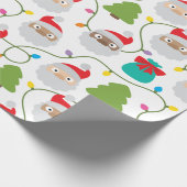 Santa Clauses Muster Geschenkpapier (Ecke)