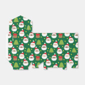 Santa Clauses Muster Geschenkschachtel (Ungefaltet)