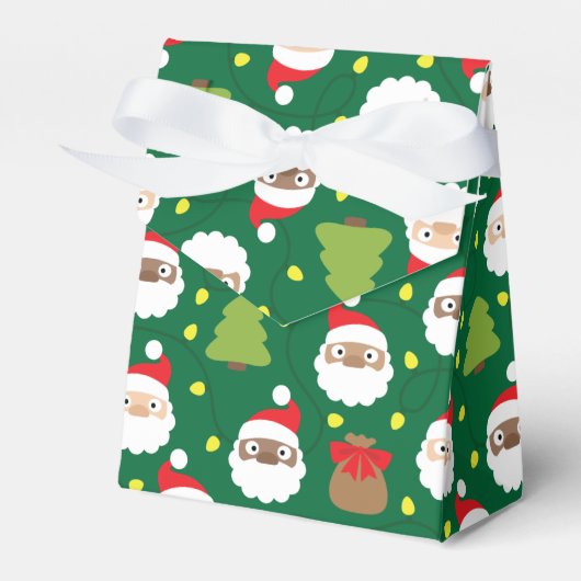 Santa Clauses Muster Geschenkschachtel (Vorderseite)