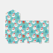 Santa Clauses Muster Geschenkschachtel (Ungefaltet)