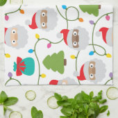 Santa Clauses Muster Geschirrtuch (Gefaltet)