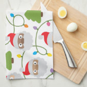 Santa Clauses Muster Geschirrtuch (Viertel Falte)