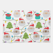 Santa Clauses Muster Geschirrtuch (Horizontal)