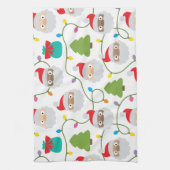 Santa Clauses Muster Geschirrtuch (Vertikal)