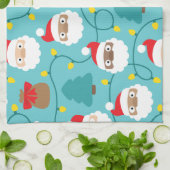 Santa Clauses Muster Geschirrtuch (Gefaltet)