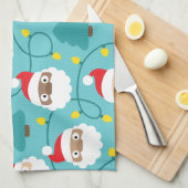 Santa Clauses Muster Geschirrtuch (Viertel Falte)