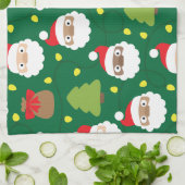 Santa Clauses Muster Geschirrtuch (Gefaltet)
