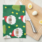 Santa Clauses Muster Geschirrtuch (Viertel Falte)