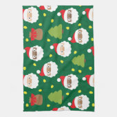 Santa Clauses Muster Geschirrtuch (Vertikal)