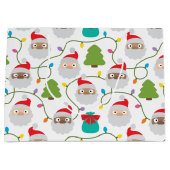 Santa Clauses Muster Große Geschenktüte (Vorderseite)