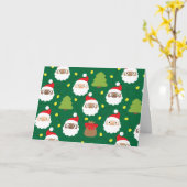 Santa Clauses Muster Karte (Gelbe Blume)