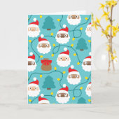 Santa Clauses Muster Karte (Gelbe Blume)