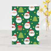 Santa Clauses Muster Karte (Gelbe Blume)