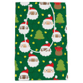Santa Clauses Muster Mittlere Geschenktüte (Vorderseite)