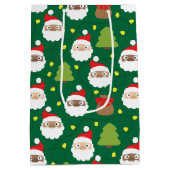 Santa Clauses Muster Mittlere Geschenktüte (Rückseite)