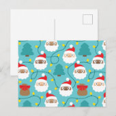 Santa Clauses Muster Postkarte (Vorne/Hinten)