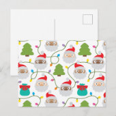 Santa Clauses Muster Postkarte (Vorne/Hinten)