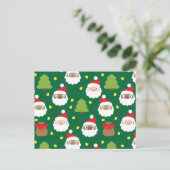 Santa Clauses Muster Postkarte (Stehend Vorderseite)