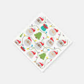 Santa Clauses Muster Serviette (Ecke)