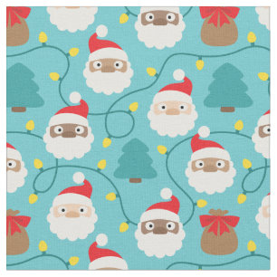 Santa Clauses Muster Stoff