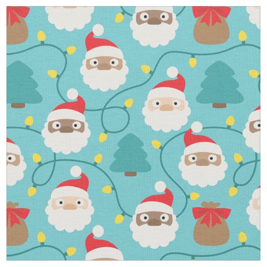 Santa Clauses Muster Stoff (Nahaufnahme)